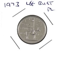 25-cent 1973 Large Bust in Proof Like condition.
