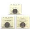 Image 1 : 25-cent 2007, 2008 Snowboarding & 2009 Speed Skating ICCS Certified MS-67. Top grades! 3pcs