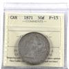 Image 1 : 50-cent 1871 ICCS Certified F-15. A nice problem free coin.