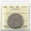 Image 1 : 50-cent 1871 ICCS Certified F-15.