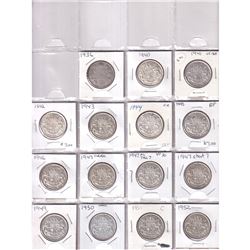 Estate Lot of 99x Canadian 50-cent 1871-2019. Includes 1911,1914,1947ML and lots more! Worth Premium