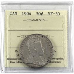 50-cent 1904 ICCS Certified VF-30.