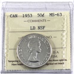 50-cent 1953 LD NSF ICCS Certified MS-63