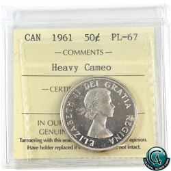 50-cent 1961 ICCS Certified PL-67 Heavy Cameo.