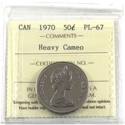 50-cent 1970 ICCS Certified PL-67 Heavy Cameo