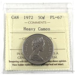 50-cent 1972 ICCS Certified PL-67 Heavy Cameo