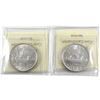 Image 2 : Silver $1 1946 AU-50 & 1938 EF-45, both ICCS Certified. A great pair of Semi Key Date issues!