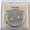 Image 2 : Silver $1 1947 Pointed 7 with Dot, Double HP ICCS Certified MS-60. A bright flashy Coin!