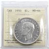 Image 1 : Silver $1 1950 Arnprior ICCS Certified MS-64