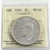 Image 1 : Silver $1 1950 SWL ICCS Certified MS-64