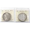 Image 1 : Silver $1 1955 & 1956 ICCS Certified MS-63. Pair contains consistent toning on the obverse and rever
