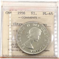 Silver $1 1956 ICCS Certified PL-65 ULTRA Heavy Cameo!