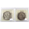 Image 2 : Silver $1 1961 & 1962 ICCS Certified MS-64. 2pcs