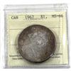 Image 1 : Silver $1 1967 ICCS Certified MS-66.