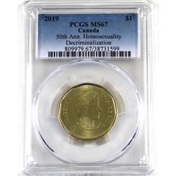 Loon $1 2019 Equality PCGS Certified MS-67!