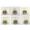 Image 1 : $2 1999 Nunavut, 2000 Knowledge, 2001, 2003 Old Effigy, 2004, & 2005 ICCS Certified MS-65. 6Pcs.