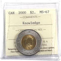 $2 2000 Knowledge ICCS Certified MS-67