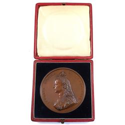 British Medal, 1887 Golden Jubilee of Queen Victoria, by J.E. Boehm & F. Leighton. Bronze 187.5g, 77