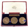 Image 1 : British Medals, The Three Kings of 1936 - Set of three matte bronze medals, George V, Edward VIII an