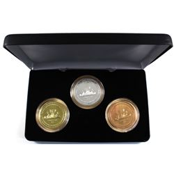 Tokens: 1952-2012 Royal Canadian Numismatic Association 3-coin Silver, Brass, & Copper Set. Commemor