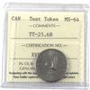 Image 1 : Test Token 1965 25-cent CH# TT-25.6B ICCS Certified MS-64. Struck in Nickel with reeded edge, RARE T