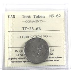Test Token TT-25.6B, 25-cent 1965 ICCS Certified MS-62.