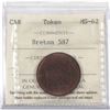 Image 1 : Token Chess Club BR# 587 ICCS Certified MS-62. Lustrous light brown with hints of original red throu
