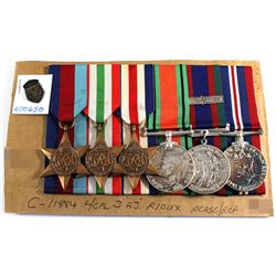 Voluntary WWII Medal, 1939-1945 War Medal, 1939-1945 Defence Medal, The 1939-1945 Star, The Italy St