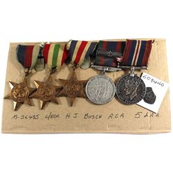 Voluntary WWII Medal, 1939-1945 War Medal, The 1939-1945 Star, The Italy Star, The France and German