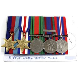 Voluntary WWII Medal, 1939-1945 War Medal, 1939-1945 Defence Medal, The 1939-1945 Star, The France a