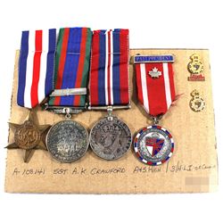 Voluntary WWII Medal, 1939-1945 War Medal, The France and Germany Star, Past President Army Navy & A