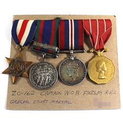 Named EIIR Canadian Forces Decoration Medal, Voluntary WWII Medal, 1939-1945 War Medal & The France