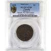 Image 1 : Error 1859 Canada 1-cent N9, Struck 5% off Center PCGS Certified VF-20 (coin is struck closer to 10-