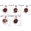 Image 1 : Error Lot of 5x United States 1-cent Struck off Center. All coins struck from 50-80% off center and