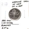 Image 1 : Error 25-cent 2000 Harmony Canada struck on 10ct planchet (weighs 2.07 grams) UNC+. Spectacular Erro