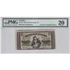 Image 1 : DC-1b 1870 Dominion Of Canada 25-cent, Series B, Dickinson-Harington, PMG Certified VF-20 *Error cut