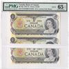 Image 1 : BC-46a 1973 Bank of Canada $1, Lawson-Bouey Folding and Cutting Error E24-iii, PMG Certified GUNC-65