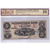 Image 1 : 380-10-10-16, 1858, International Bank of Canada $5, Fitch, Red Protectors, Small Blue Sheet Number,