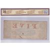 Image 2 : 380-10-10-16, 1858, International Bank of Canada $5, Fitch, Red Protectors, Small Blue Sheet Number,