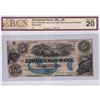 Image 1 : 815-12-08-06R 185_ Zimmerman Bank $5 Remainder, Issued from Elgin, Blue Numeral Protector, BCS Certi