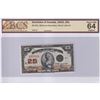 Image 1 : DC-24c 1923 Dominion Of Canada 25c, McCavour-Saunders S/N: 492018, BCS Certified Choice UNC-64 Origi
