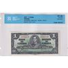 Image 1 : BC-21d 1937 Bank of Canada 4 Digit RADAR $1, Coyne-Towers S/N: K/N6315136 CCCS Certified VF-30