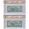 Image 2 : BC-29a & BC-29b 1954 Bank of Canada Devil's Face $1, Both Coyne-Towers & Beattie-Coyne Signatures. B