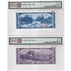 Image 2 : BC-31S & BC-32S. 1954 Bank of Canada Devil's Face SPECIMEN $5 & $10 Matching Set (#B0038 & C0038). B