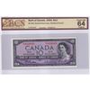 Image 1 : BC-40b 1954 Bank of Canada Modified $10 Beattie-Rasminsky, S/N: E/T6616009, BCS Certified Choice UNC