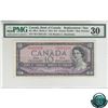 Image 1 : BC-40bA 1954 Bank of Canada Modified Replacement $10, Beattie-Rasminsky, S/N: *B/V0281194 PMG Certif