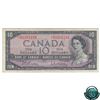 Image 3 : BC-40bA 1954 Bank of Canada Modified Replacement $10, Beattie-Rasminsky, S/N: *B/V0281194 PMG Certif