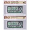 Image 1 : BC-45aS & BC-45bS. 1967 $1 Matching SPECIMEN Bank Note Set (#131). Both BCS Certified UNC-60 Origina