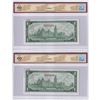 Image 2 : BC-45aS & BC-45bS. 1967 $1 Matching SPECIMEN Bank Note Set (#131). Both BCS Certified UNC-60 Origina