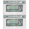 Image 1 : BC-45aS & BC-45bS. 1967 $1 Matching SPECIMEN Bank Note Set (#187+). Both PMG Certified CUNC-64 EQP!